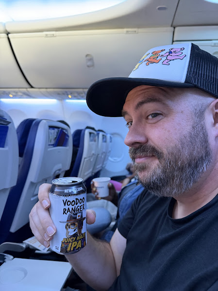 A drink enjoyed during a Southwest flight